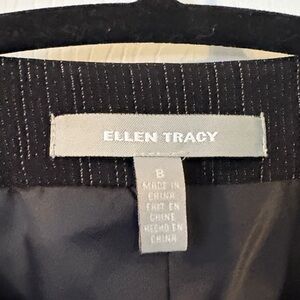 Ellen Tracy Black Pinstripe Jacket